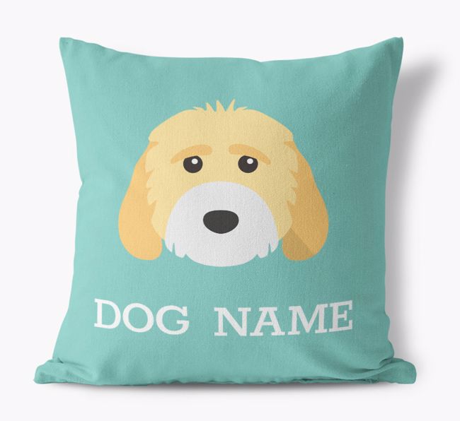 {dogsName}'s Icon: Personalized {breedFullName} Canvas Pillow